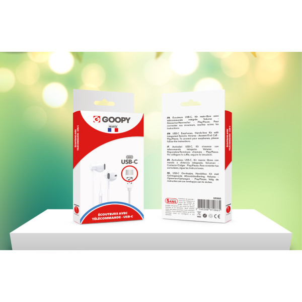 Ecouteur Filaire Aréa Type C Blanc
